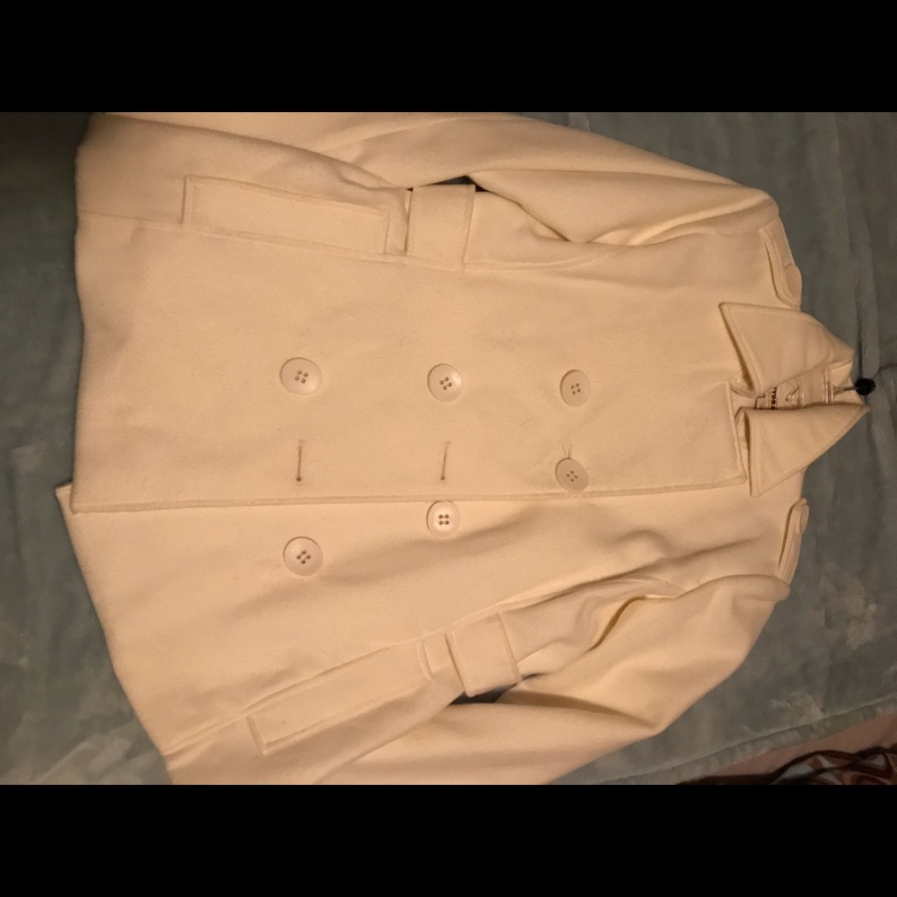 Cream pea coat